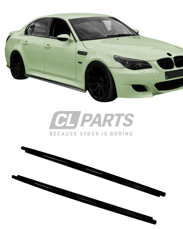 BMW E60 E61 M-sport Helmojen levikkeet/lisäosat kiiltävän musta