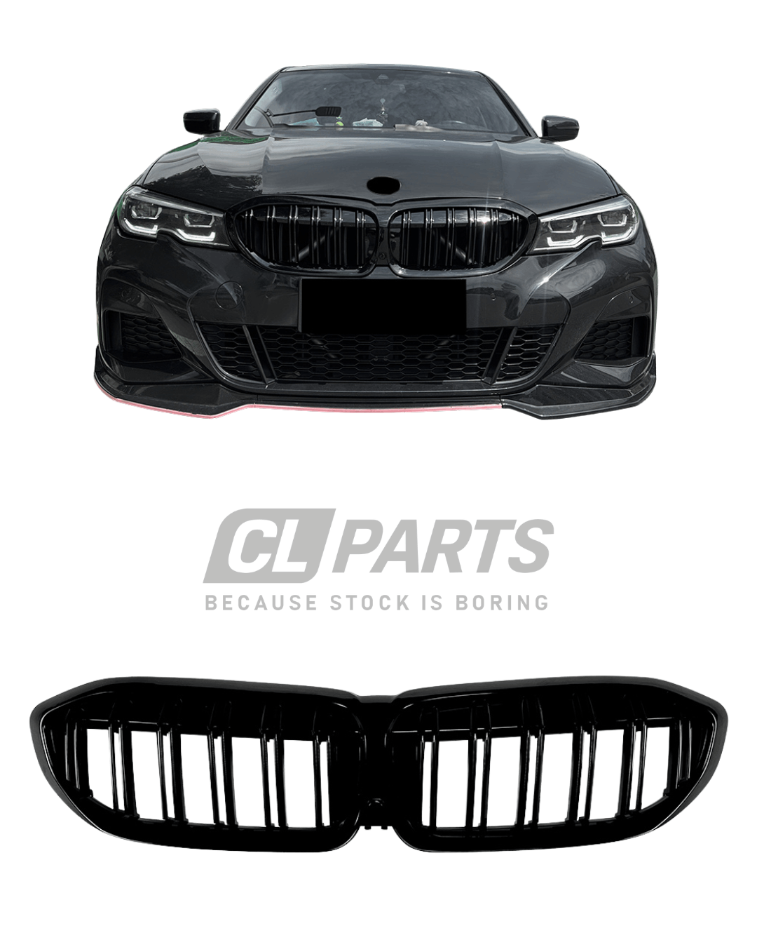 BMW G20 G21 19-22 M-look munuaiset Kiiltävän musta