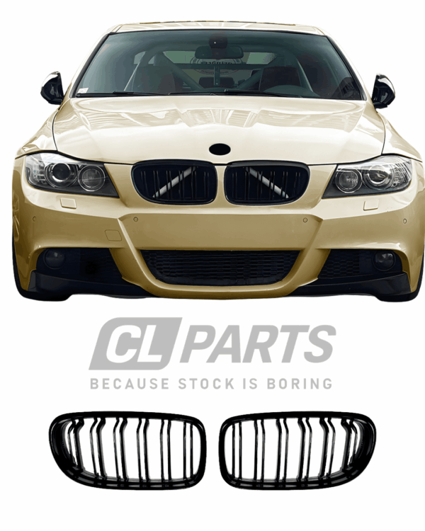 BMW E90 E91 LCI M3-look munuaiset kiiltävän musta
