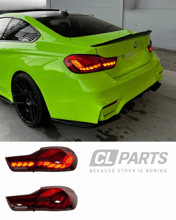 BMW F32 / F33 / F36 / F82 / F83 GTS / CS style LED takavalot dynamic-vilkuilla