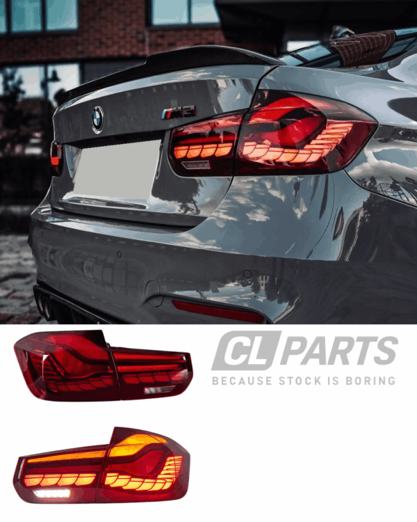 BMW f30 / F80 GTS / CS style LED takavalot dynamic-vilkuilla
